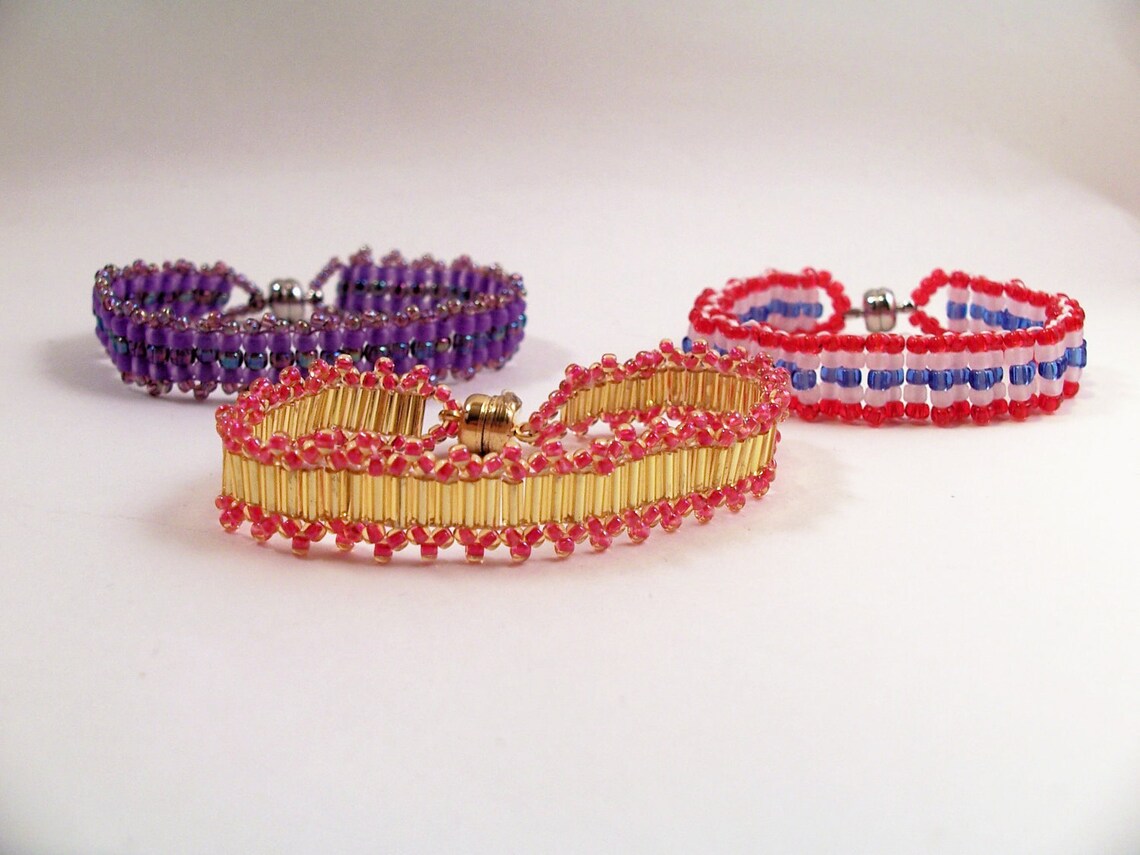 Ladder Stitch Bracelet Patterns, Beading Tutorial in PDF Etsy