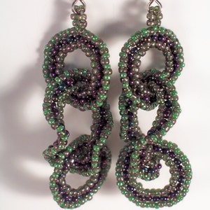 Circle and Ruffle Earring Pattern, Beading Tutorial in PDF image 3