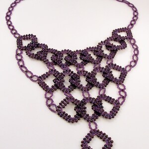 Diamond Link Necklace Pattern, Beading Tutorial in PDF image 5