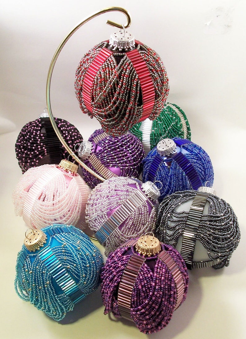 Beaded Swags Ornament, Beading Tutorial in PDF image 3