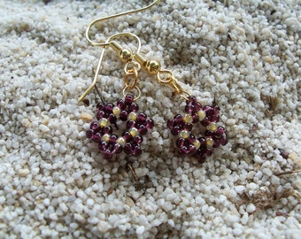 Snowflake Earring Patterns, Beading Tutorial in PDF