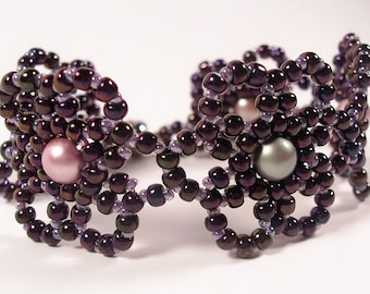 Mystic Moonflower Bracelet, Beading Tutorial in PDF