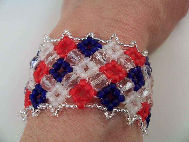 Tiny Diamond Bracelet Pattern Beading Tutorial in PDF Etsy