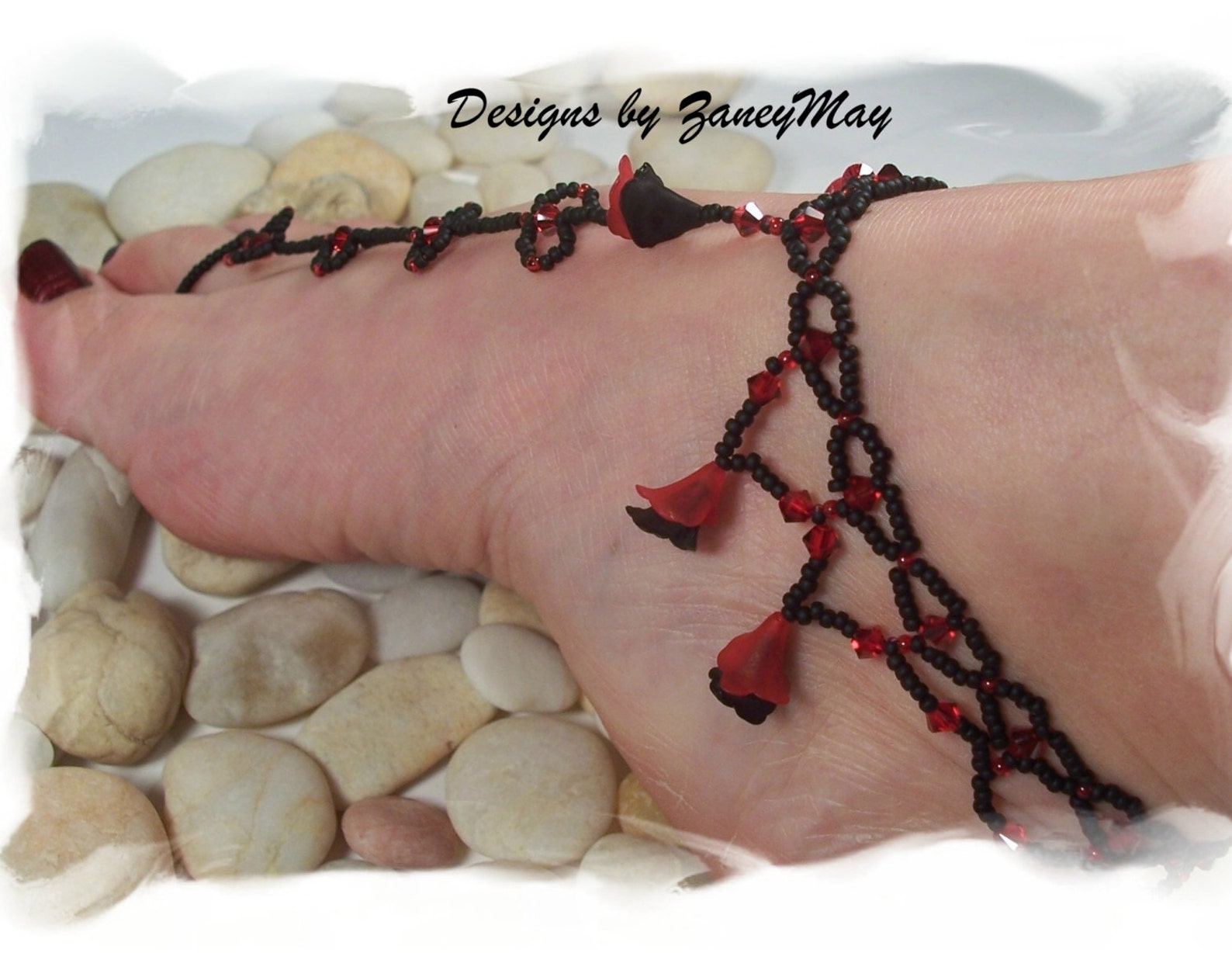 Little Hearts Anklet and Gypsy Anklet Pattern Beading Etsy