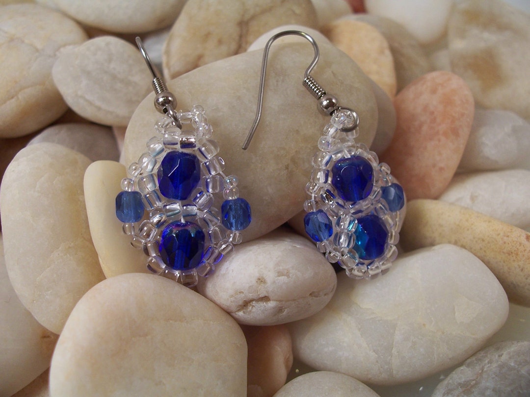 Simple Earring Pattern Beading Tutorial In Pdf Etsy