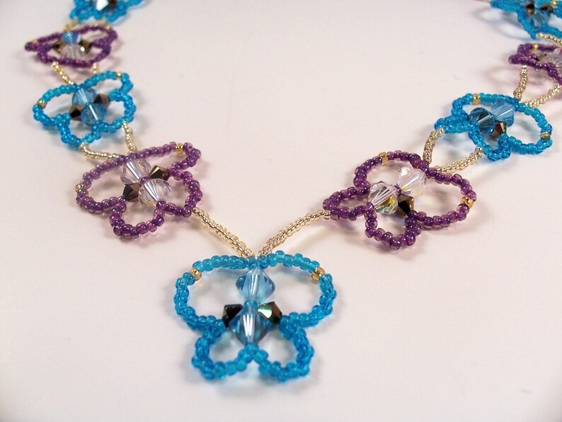 Butterfly Necklace Pattern Beading Tutorial in PDF Etsy