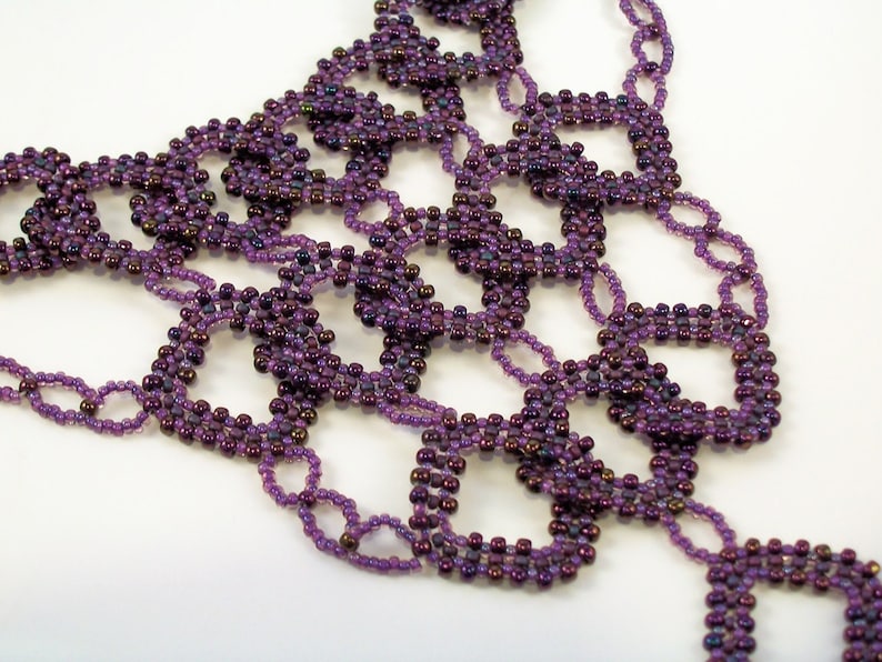 Diamond Link Necklace Pattern, Beading Tutorial in PDF image 2