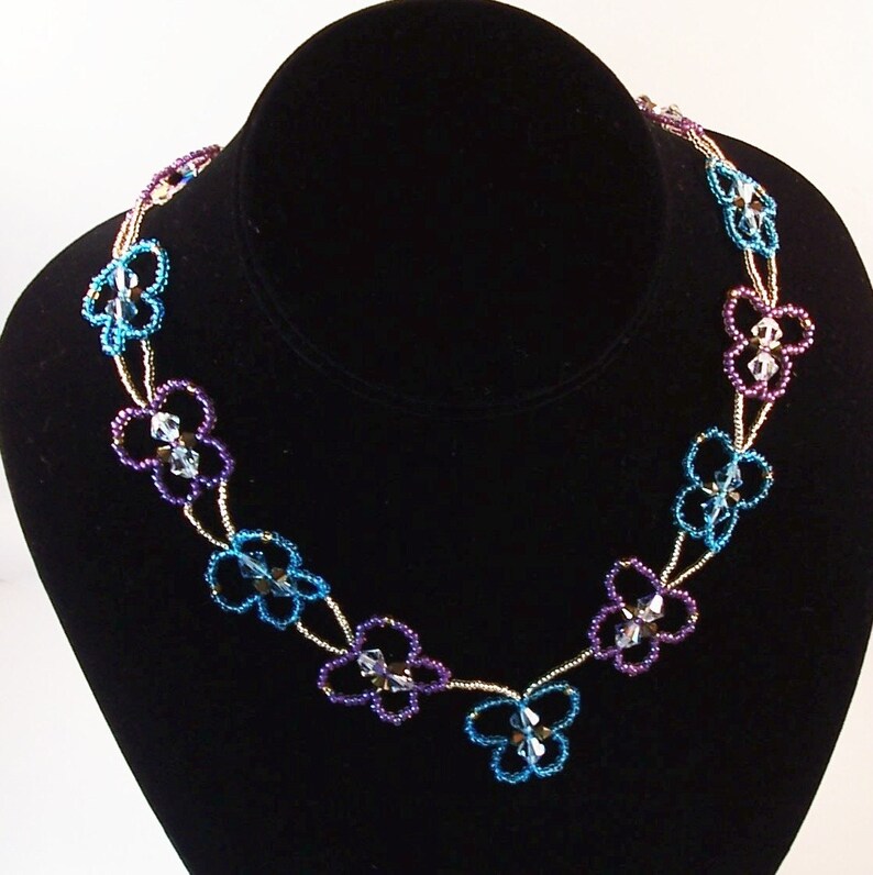 Butterfly Necklace Pattern Beading Tutorial in PDF Etsy