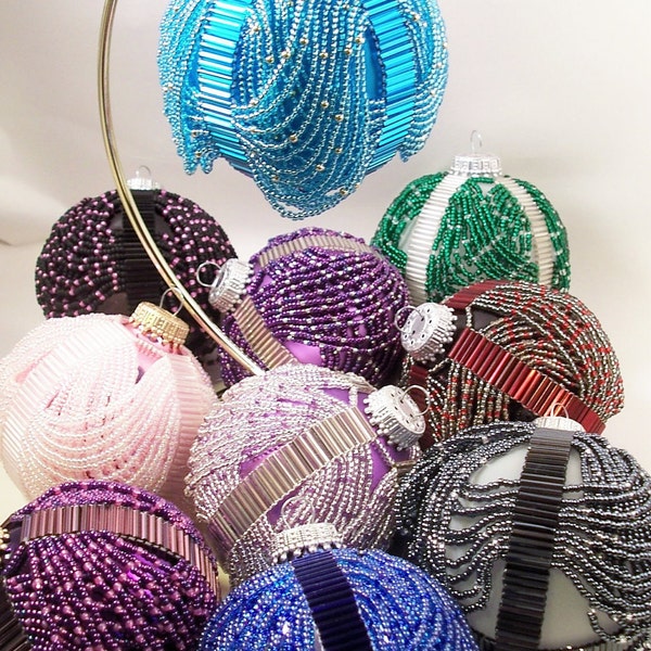 Beaded Swags Ornament, Beading Tutorial in PDF