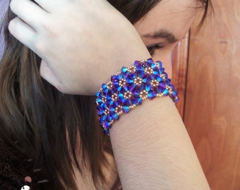 Bracelet Crystal Burst, tutoriel de perles en PDF