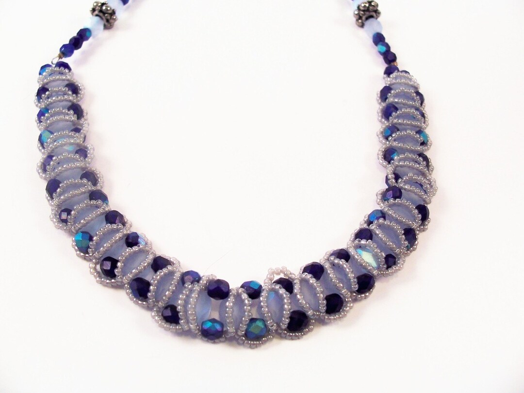 Orbit Necklace Pattern Beading Tutorial In Pdf Etsy