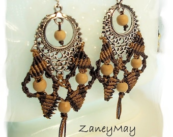 Gypsy Earring, Macrame Pattern in PDF