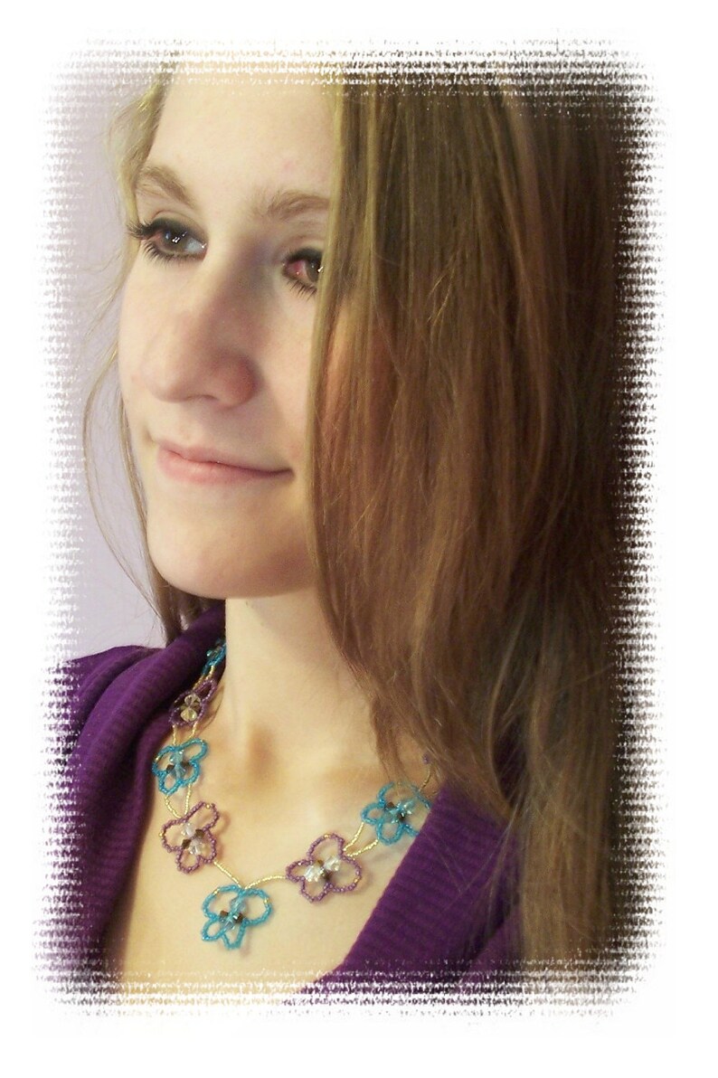 Butterfly Necklace Pattern Beading Tutorial in PDF Etsy