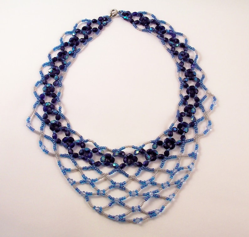 Lace Necklace Beading Tutorial in PDF Etsy