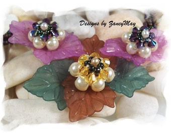 Nature's Glory Necklace, Beading Tutorial in PDF