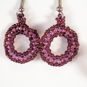 Circle and Ruffle Earring Pattern, Beading Tutorial in PDF image 5