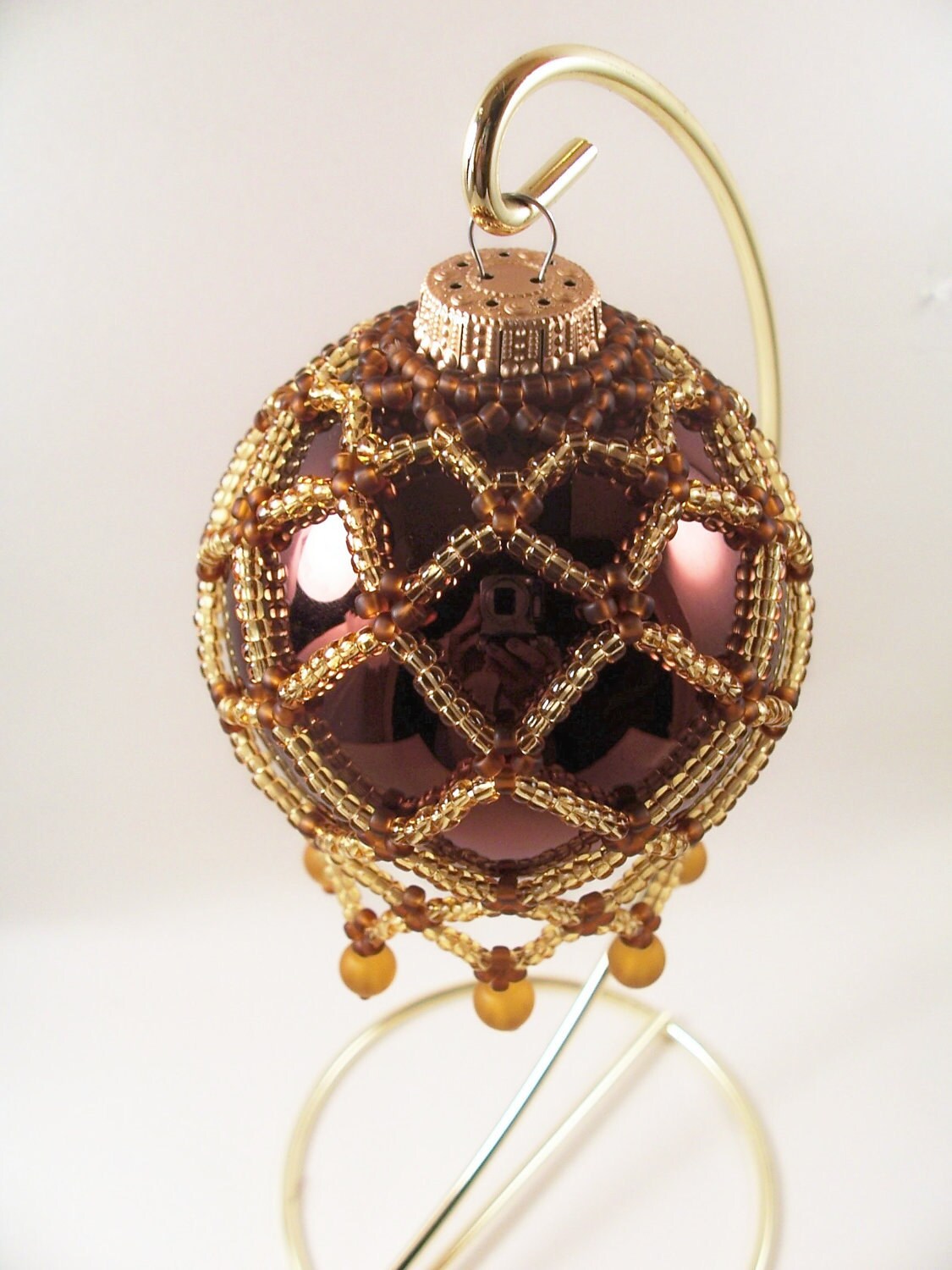 Net Ornament Cover Pattern Beading Tutorial in PDF Etsy