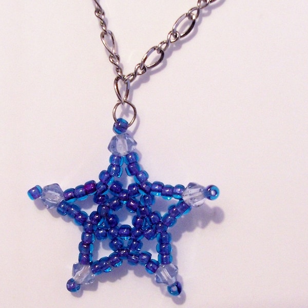 Five Point Star Pattern, Beading Tutorial in PDF