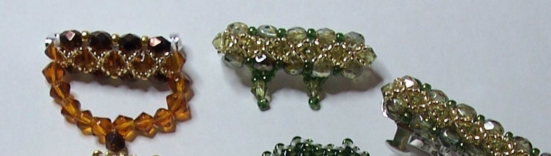 Crystal Pin and Barrette Pattern, Beading Tutorial in PDF image 2