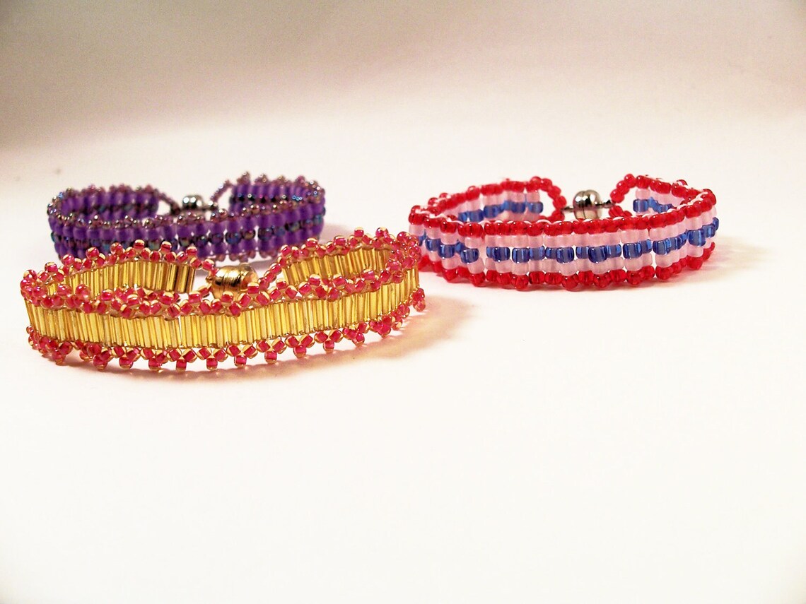 Ladder Stitch Bracelet Patterns, Beading Tutorial in PDF Etsy