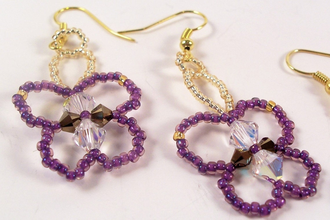 Butterfly Earring Pattern, Beading Tutorial in PDF Etsy