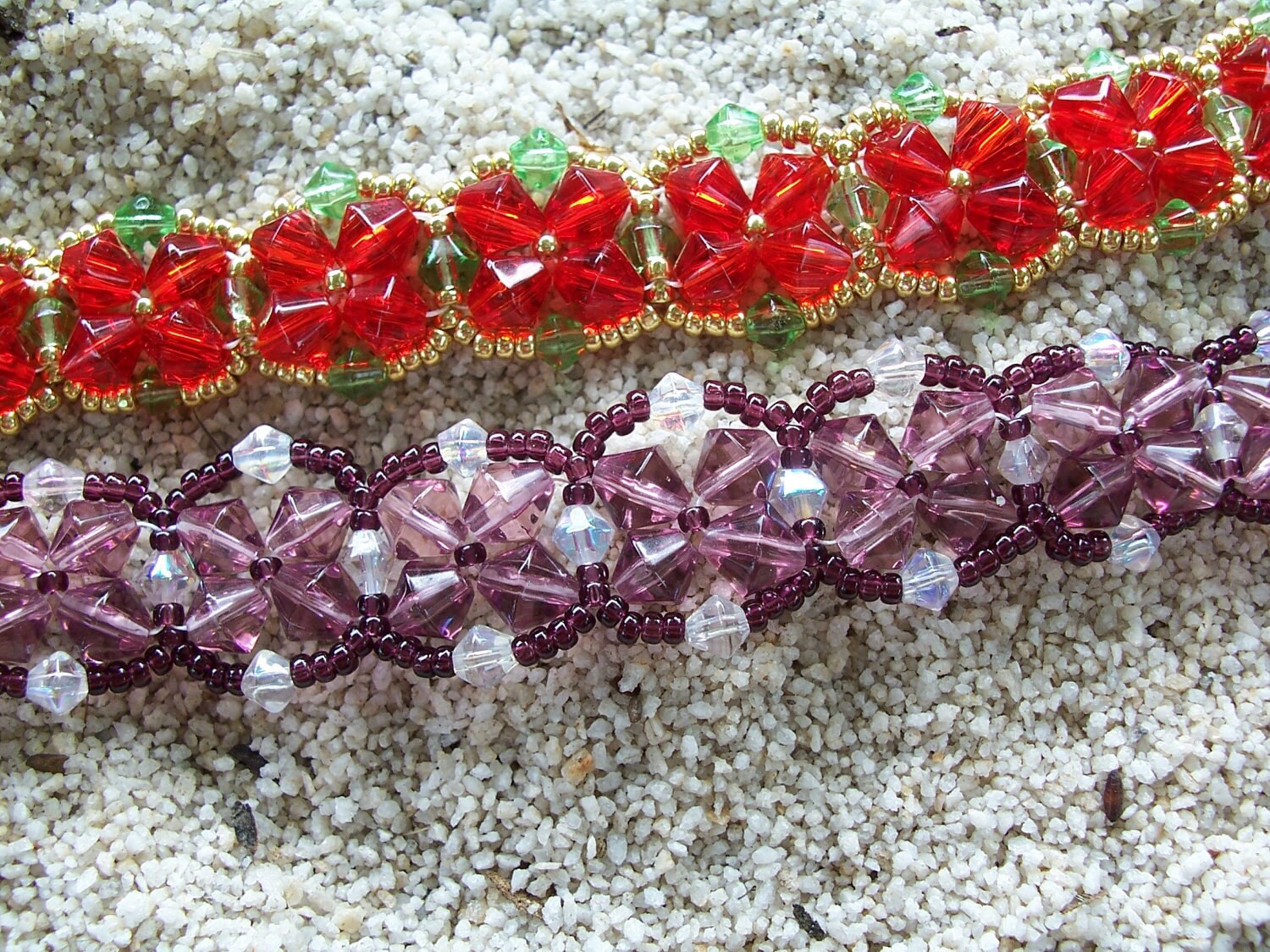 Flower Bracelet Pattern Beading Tutorial in PDF Etsy UK