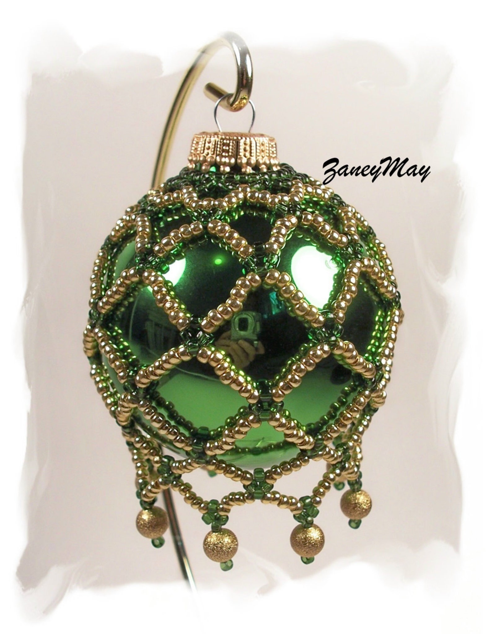 Net Ornament Cover Pattern, Beading Tutorial in PDF Etsy