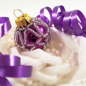 Beaded Christmas Ornament Pattern 2 Net Beading Tutorial in PDF image 3