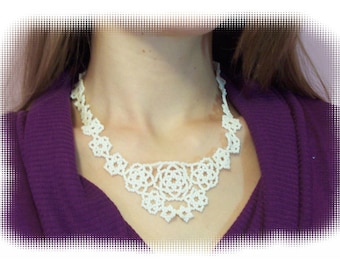 Snowflake Necklace Pattern, Beading Tutorial in PDF