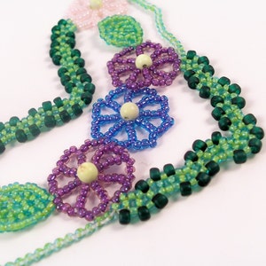 Garden Party Necklace Pattern, Beading Tutorial in PDF image 2