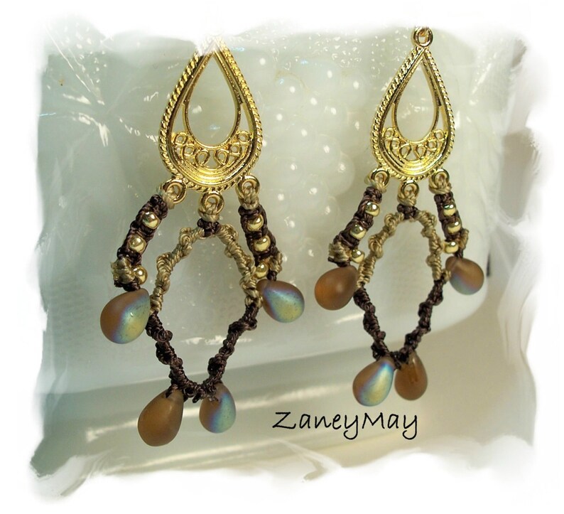 Tear Drop Earring Pattern in PDF Etsy