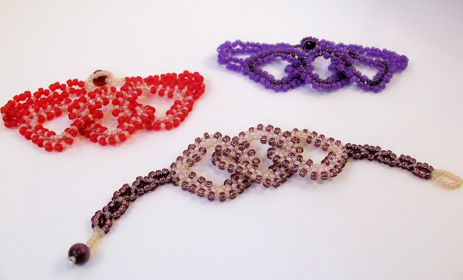 Diamond Bracelet Pattern, Beading Tutorial in PDF Etsy