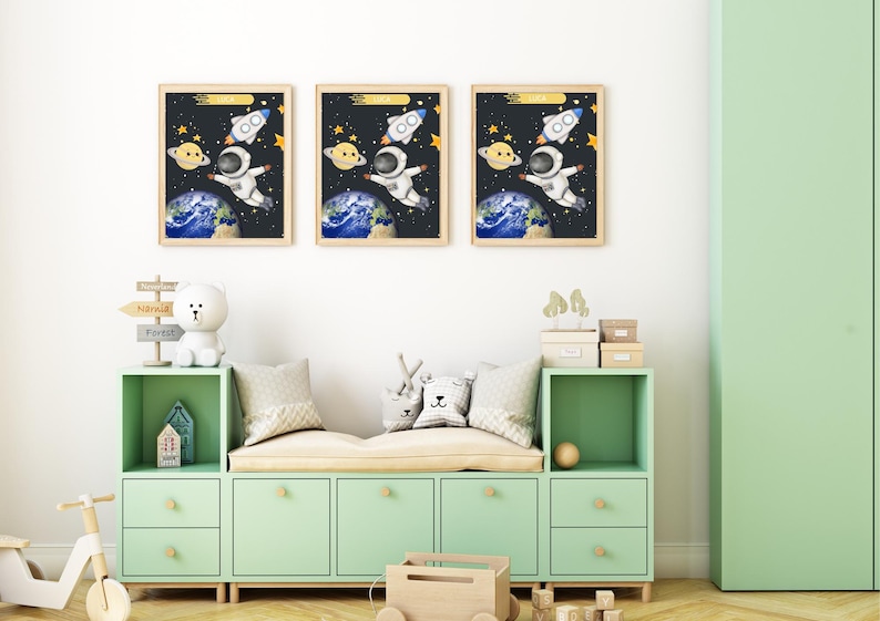 Printable Astronaut Poster for Kids | Outer Space Wall Art for Children ...