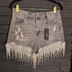 Rhinestone Denim Shorts