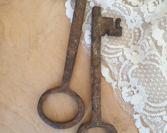 Antique skeleton key lot, oversized skeleton key, old skeleton key, big old key, old rusty skeleton key, vintage big skeleton key, old key