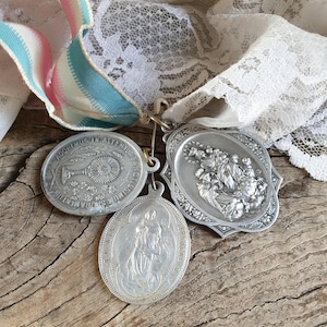 Virgin marie medal, big catholic medal, catholic medal set, aluminum metal catholic medal, tin christian medal, christian virgin mary charm