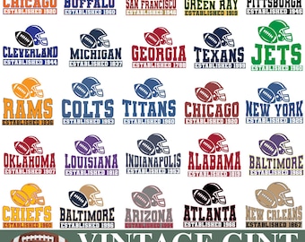 Pacchetto di pallone da football gigante vintage SVG PNG, disegni di football SVG, squadra di football Png, squadra di football personalizzata, sport SVG, football americano