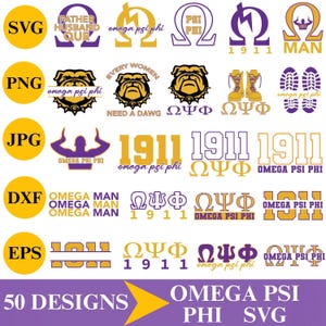 Omega Psi Phi SVG Bundle: Fraternity Designs for Cricut & Silhouette