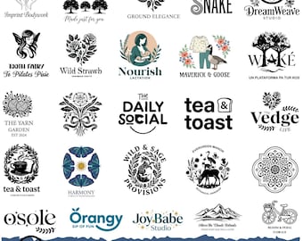 Logo disegnato a mano, Design del logo, Design del logo personalizzato per aziende, Design del logo, Design del logo aziendale, Logo, Logo per fotografia, Logo del kit di branding