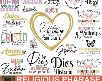 Pacote SVG de Frases Religiosas: Versículos Bíblicos Cristãos (Arquivos Digitais)