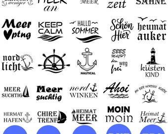 German Nautical SVG Bundle, Maritime Anker Sea Designs, Ocean Coastal Sailor svg, Anker svg, Küsten svg, Schnittdateien für Cricut & Silhouette
