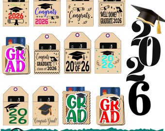50 Porta carte regalo di laurea, Biglietto di laurea fai da te, SVG con toga e cappello, SVG di laurea, File di taglio di laurea, Progetto Cricut, Biglietto di laurea fai da te
