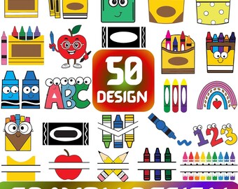 Pacote de giz de cera Svg, giz de cera Svg, professor Svg, conjunto de giz de cera Svg, embalagem de giz de cera, monograma de professor Svg, arquivo de corte de giz de cera, camisa de giz de cera, artesanato infantil