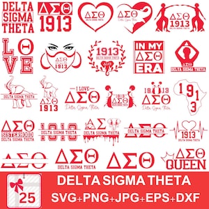 Delta Omega Theta svg png Bundle, 1913 Handzeichenschnittdateien, Delta-Sigma-Theta-Zeichen, DST 1913 svg, AEO Clipart eps jpg AI, Cricut, Silhouette