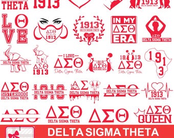Paquete SVG Delta Sigma Theta: Imágenes prediseñadas del DST de 1913 (archivos digitales)