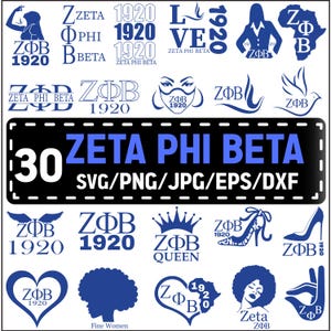 Zeta Phi Beta SVG Bundle: Sorority Heart Dove Cut File