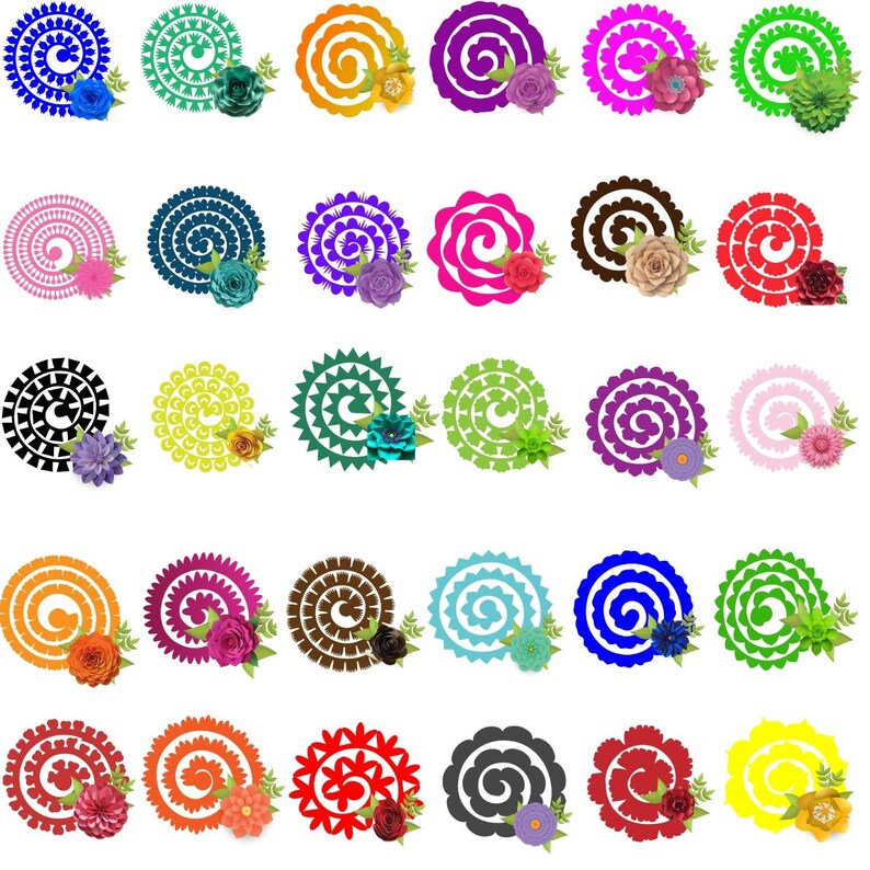 Rolled Flower Svg, Paper Flower, Wedding Flower, 3d Flower, Rolled ...