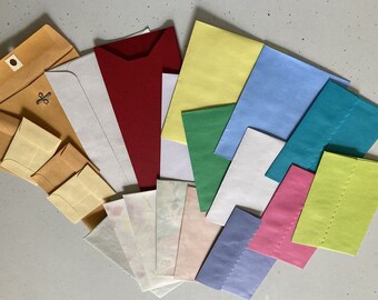 20  Envelopes Paper Variety Junk Journaling Pockets Tucks Ready to Embellish