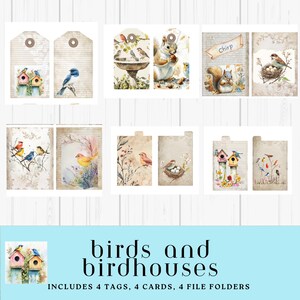 Pack éphémères en téléchargement numérique, embellissements de journaux indésirables pour oiseaux et nichoirs, 8,5 x 11, impression de journaux éphémères, kit de création artistique en papier