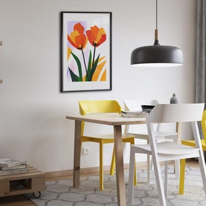 Abstract Poppy Art Print Set: Modern Floral Decor (Digital Download)